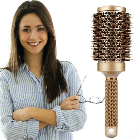 Large Round Brush For Blow Drying Big Barrel Hair Brush With Natural