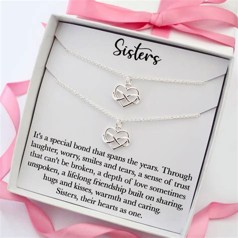 Sister Necklace For 2 Matching Set Of Two 2 Necklaces Sister Etsy Uk