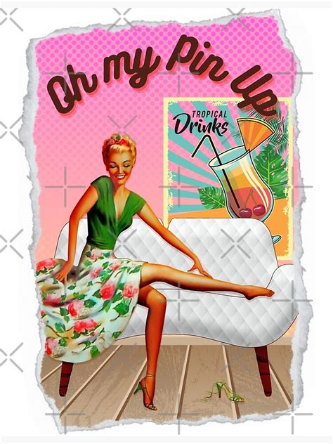 Poster Mit Oh Mein Pin Up Pop Art Designs 50er Jahre Designs