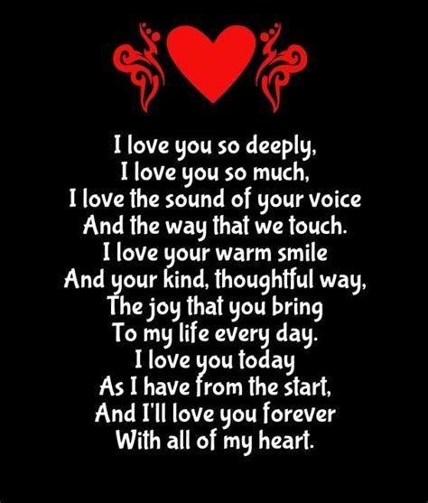 Cute Couple Love Poem I Love You So Deeply Diary Love Quotes