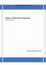 Zara Fast Fashion Case Analysis
