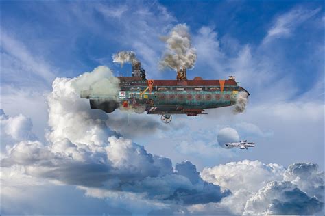 Airship Steampunk Sky Free Image On Pixabay