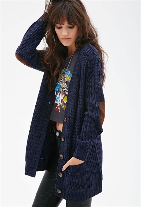 cassandra love this sweater color length elbow patch etc cardigan outfits fashion chunky