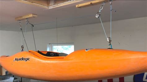 Kayak Hoist System Pulley System Diy Youtube