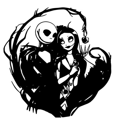 Jack Skellington And Sally Heart Svg The Nightmare Before Etsy