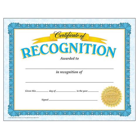Teachersparadise Trend Certificate Of Recognition Classic