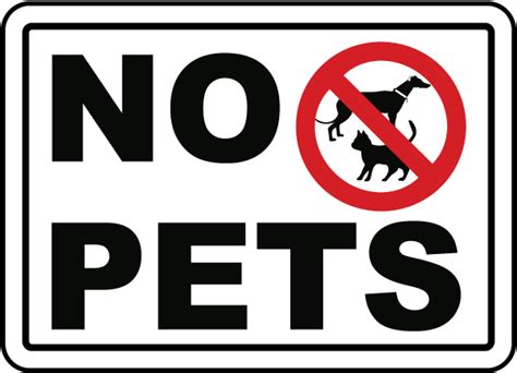 Crediting isn't required, but linking back is greatly appreciated and allows image authors to gain exposure. No Pets Sign F2510 - by SafetySign.com