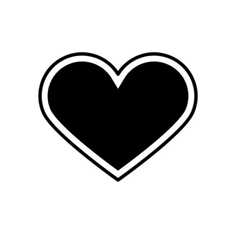 Free Black And White Heart Silhouette Download In Illustrator Psd