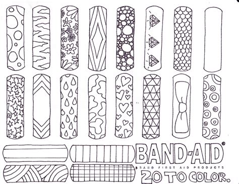 Band Aid Coloring Page Coloring Pages