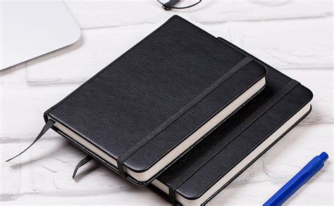 2 Pack Pocket Notebook Premium Thick Paper Executive Hard Cover A6