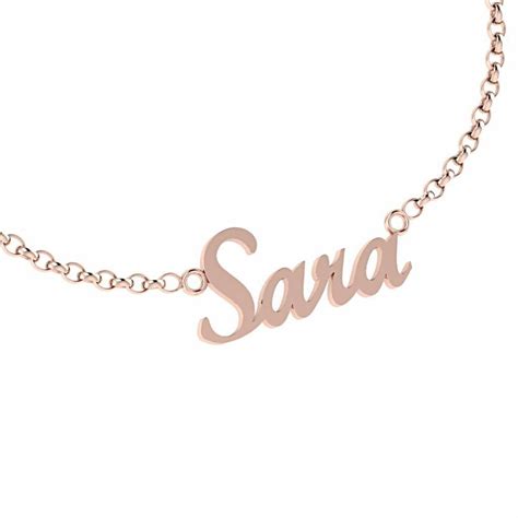 Personalized Name Necklace Sara 14k Gold Name Necklace Diamond Cross