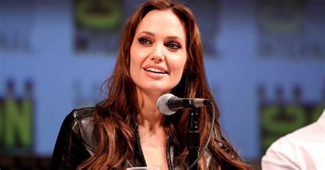 When Angelina Jolie Slipped Her Slip Dress Went Topless Pressing Her B Bs Against The Wall