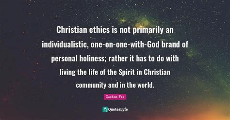 Christian Ethics Is Not Primarily An Individualistic One On One With