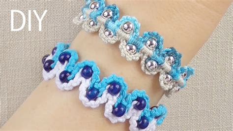 2020 popular 1 trends in jewelry & accessories, home & garden, watches, toys & hobbies with diy leather bracelet and charms and 1. DIY Macrame Bracelets - Waves with Beads - YouTube