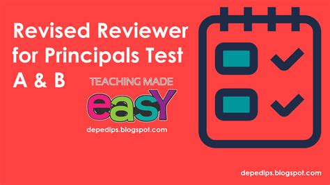 Revised Reviewer For Principals Test A And B Deped Lps