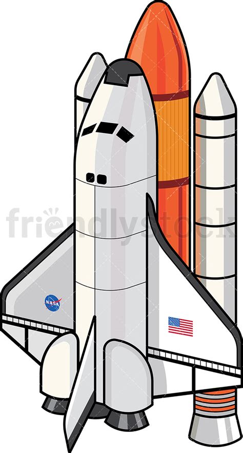 Nasa Space Shuttle Cartoon Vector Clipart Friendlystock