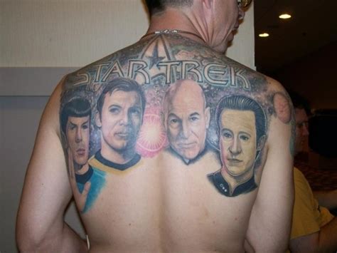 Nice star trek tattoo on wrist. An Impressive Star Trek Back Tattoo | Fanboy Fashion