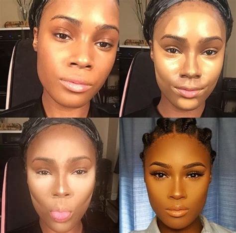 Black Girl Make Up Image Dark Skin Makeup Contouring And