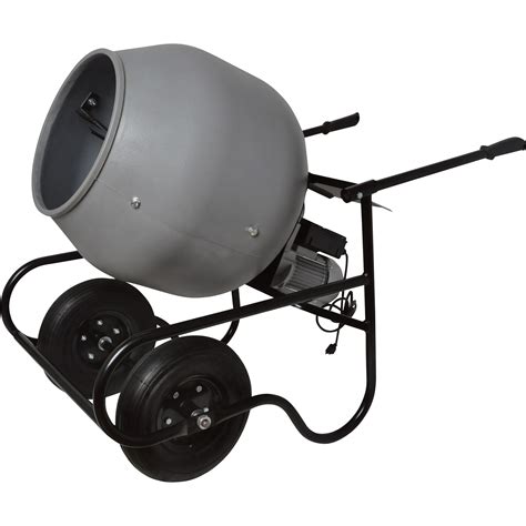 Klutch Portable Electric Cement Mixer — 35 Cubic Ft Poly Drum