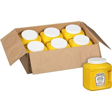 Heinz Yellow Mustard Jug 6lb Jugs Pack Of 6