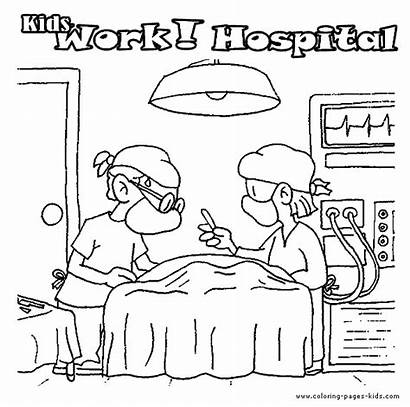 Hospital Coloring Pages Doctor Doctors Printable Jobs