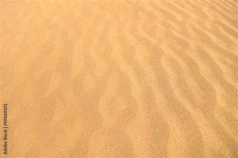 Desert Sand Dunes Panorama From Above Sandy Orange Beach Endless