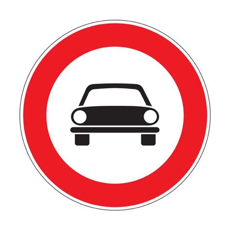 Il Segnale Raffigurato Vieta Il Transito Ai Veicoli A Motore - Transito vietato a tutti gli autoveicoli, SEGNALETICA STRADALE