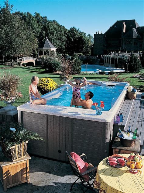 Back Yard Ideas Backyard Spa Swim Spa Landscaping Hot Tub Backyard