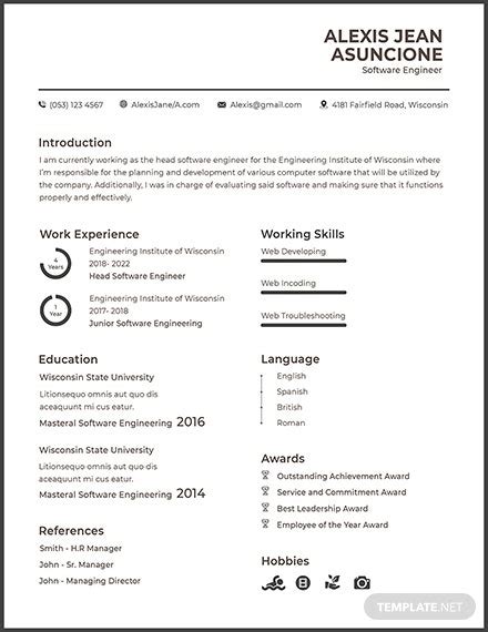 Certified resume templates recommended by recruiters. FREE Software Quality Engineer CV Template: Download 200 ...