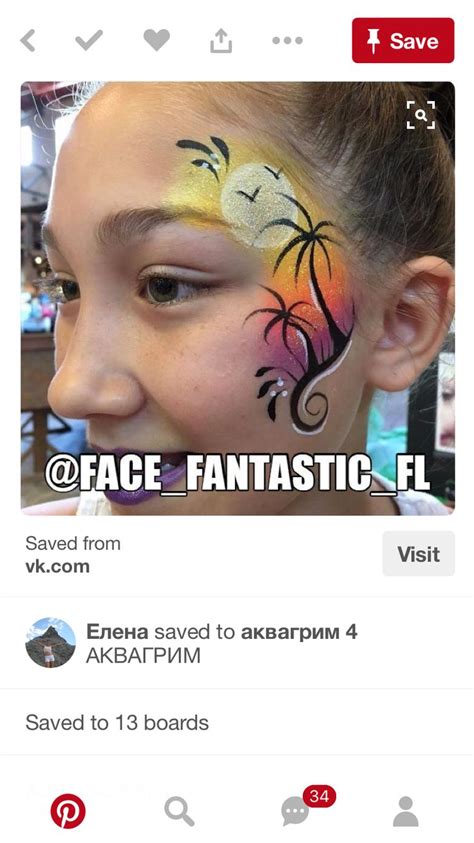 Sunset Face Paint Face Painting Designs Eye Face Painting Face