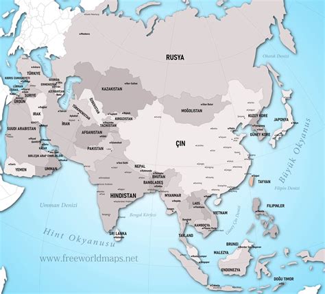 Asya haritaları freeworldmaps net