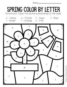 Live worksheets > english > english as a second language (esl) > colours. Color by Lowercase Letter Spring Preschool Worksheets ...