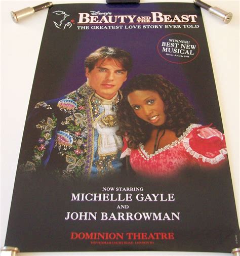Beauty And The Beast Stunning Promo Theatre Poster Dominion London Uk