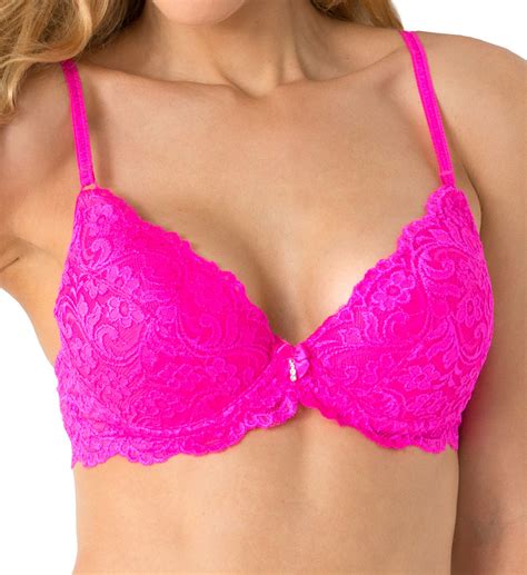 Smart And Sexy Lace Plunge Push Up Underwire Bra 85046 Smart And Sexy