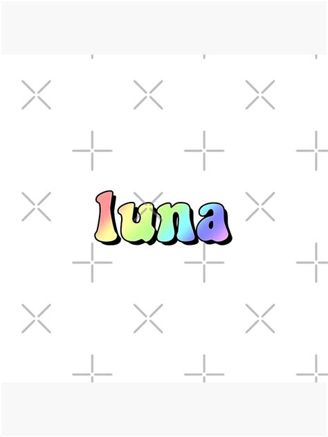 Aesthetic Rainbow Luna Name Poster By Star10008 Redbubble
