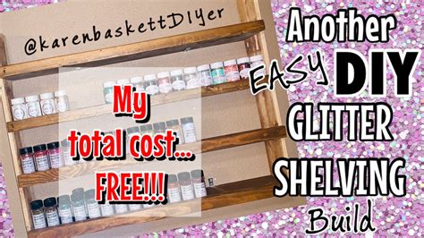 Easy Diy Glitter Organization Shelf Youtube
