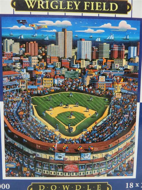 Wrigley Field Jigsaw Puzzle 1000 Pc Chicago Cubs Baseball Dowdle Folk