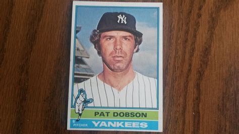 1976 Topps Card 296 Pat Dobson Excellent 5 New York Yankees On Ebid