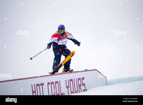 Katie Summerhayes Gbr Competing In The Ladies Ski Slopestyle At The