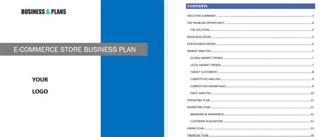 E Commerce Business Plan Template Ecommerce Financial Plan