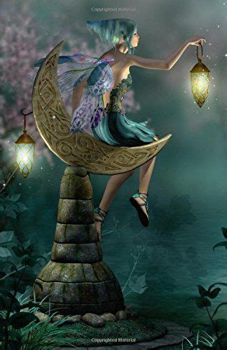 Download Pdf Journal Fairy Sitting On Crescent Moon Holding A Lantern