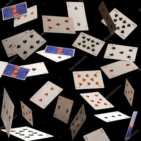 Flying Cards On Black Background — Stock Photo 5779051