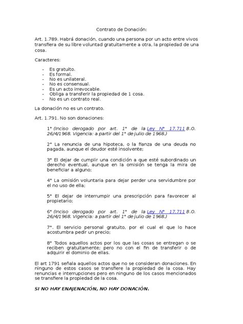 Contrato De Donación Propiedad Instituciones Sociales