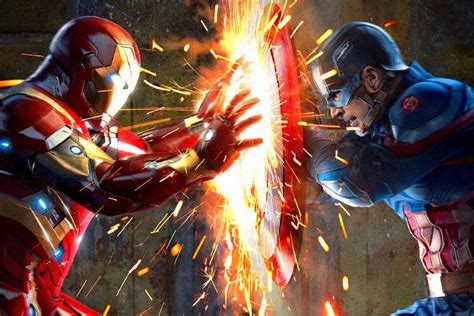 Captain America 3 Captain Vs Iron Man Cloth Silk Art Wall Poster And