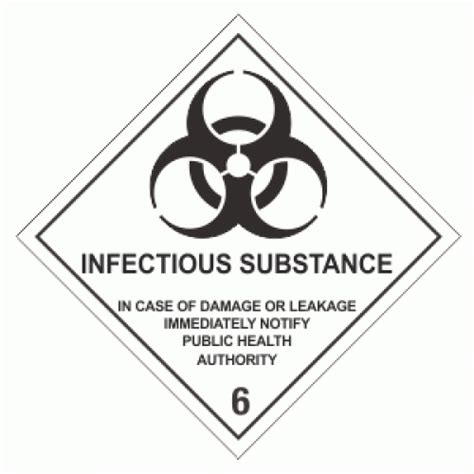 Class Infectious Substances Labels Per Roll