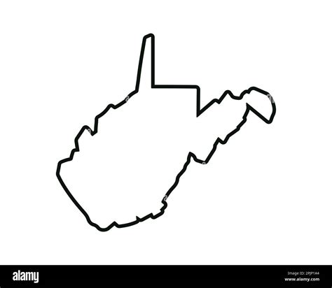 West Virginia State Map Us State Map West Virginia Outline Symbol