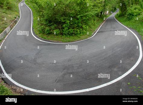 Road With Mountain Curves Stock Photo Alamy