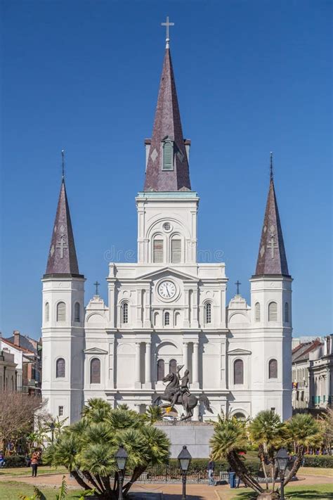 St Louis Cathedral And Jackson Square In French Quarter New Orleans