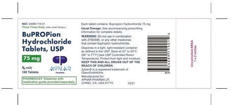 Bupropion Tablets Package Insert