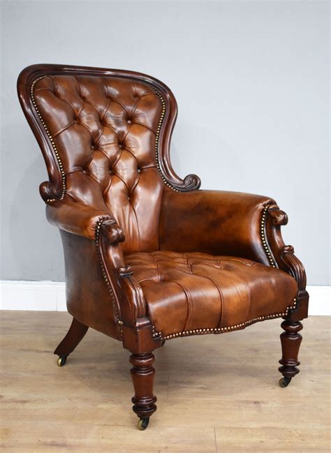 Victorian Leather Armchair 672115 Uk
